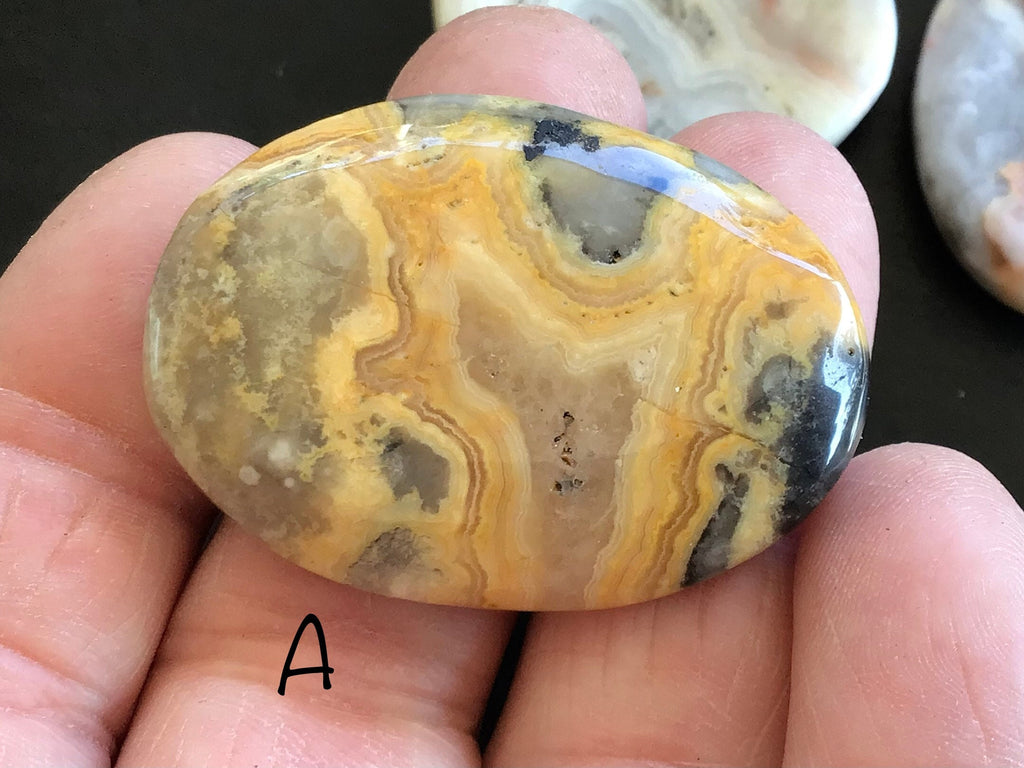 Crazy Lace Agate Thumb Stone/Worry Stone Group 1