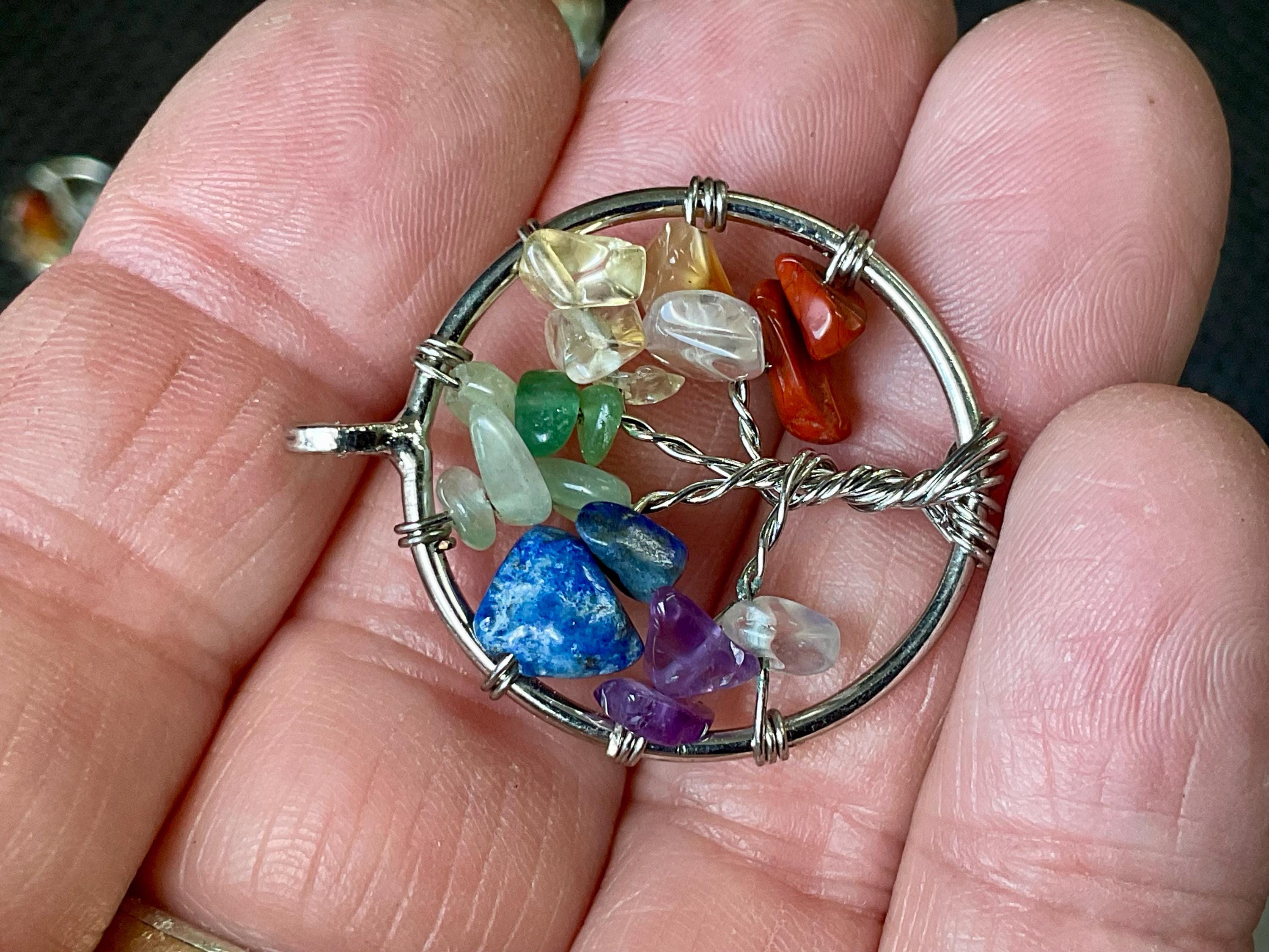 Tree of Life wire wrapped Chakra Pendant