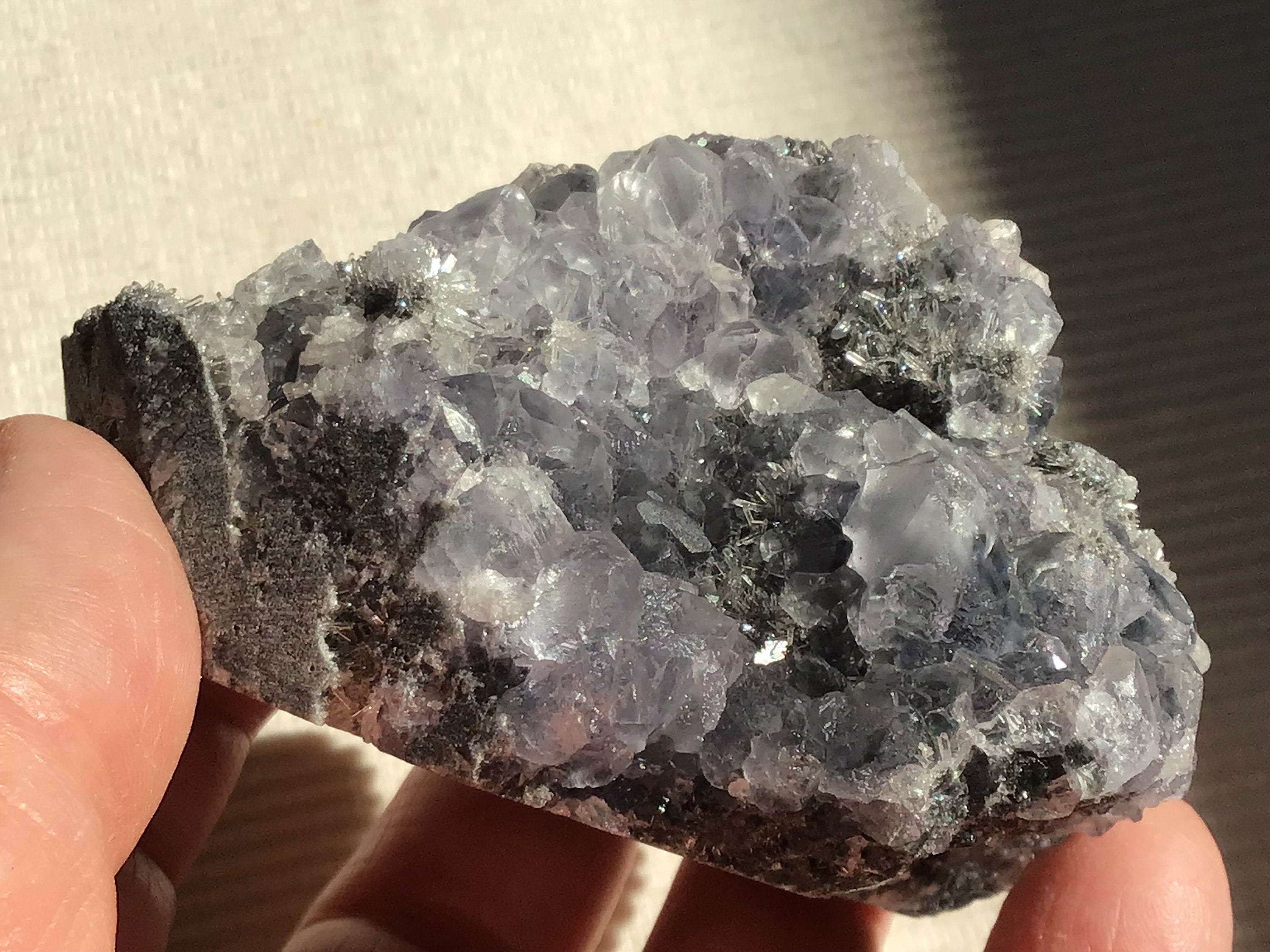 369g Fujian Fluorite on Needle Quartz Specimen 6