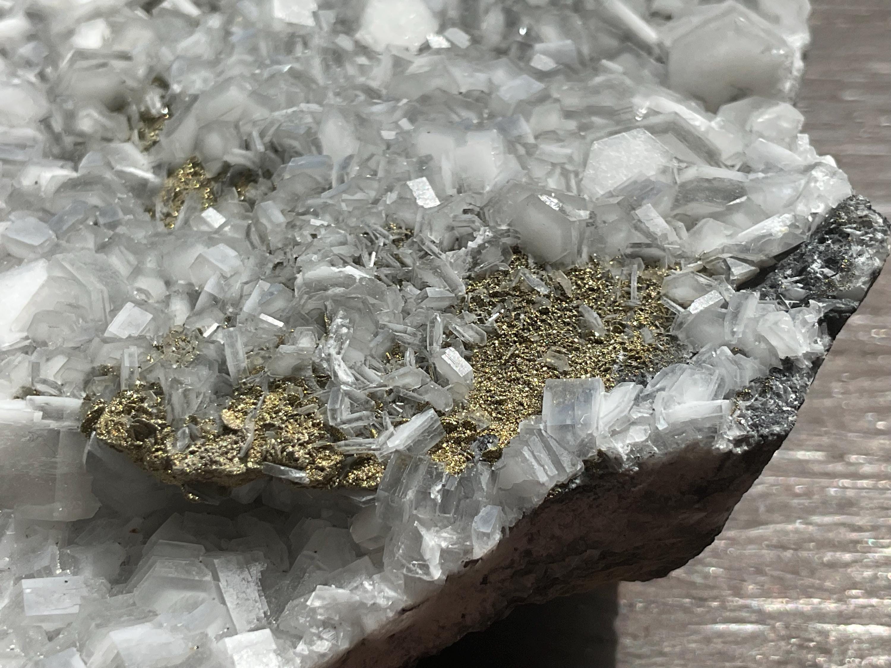 356g “Biscuit Calcite” with Pyrite Specimen from Hunan, China
