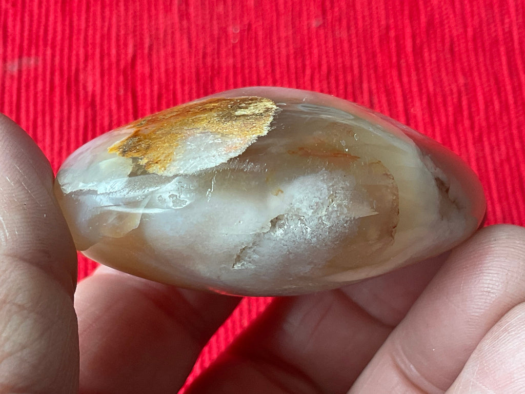 100g Flower Agate Palmstone 9C