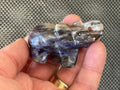 Sodalite Elephant Carving