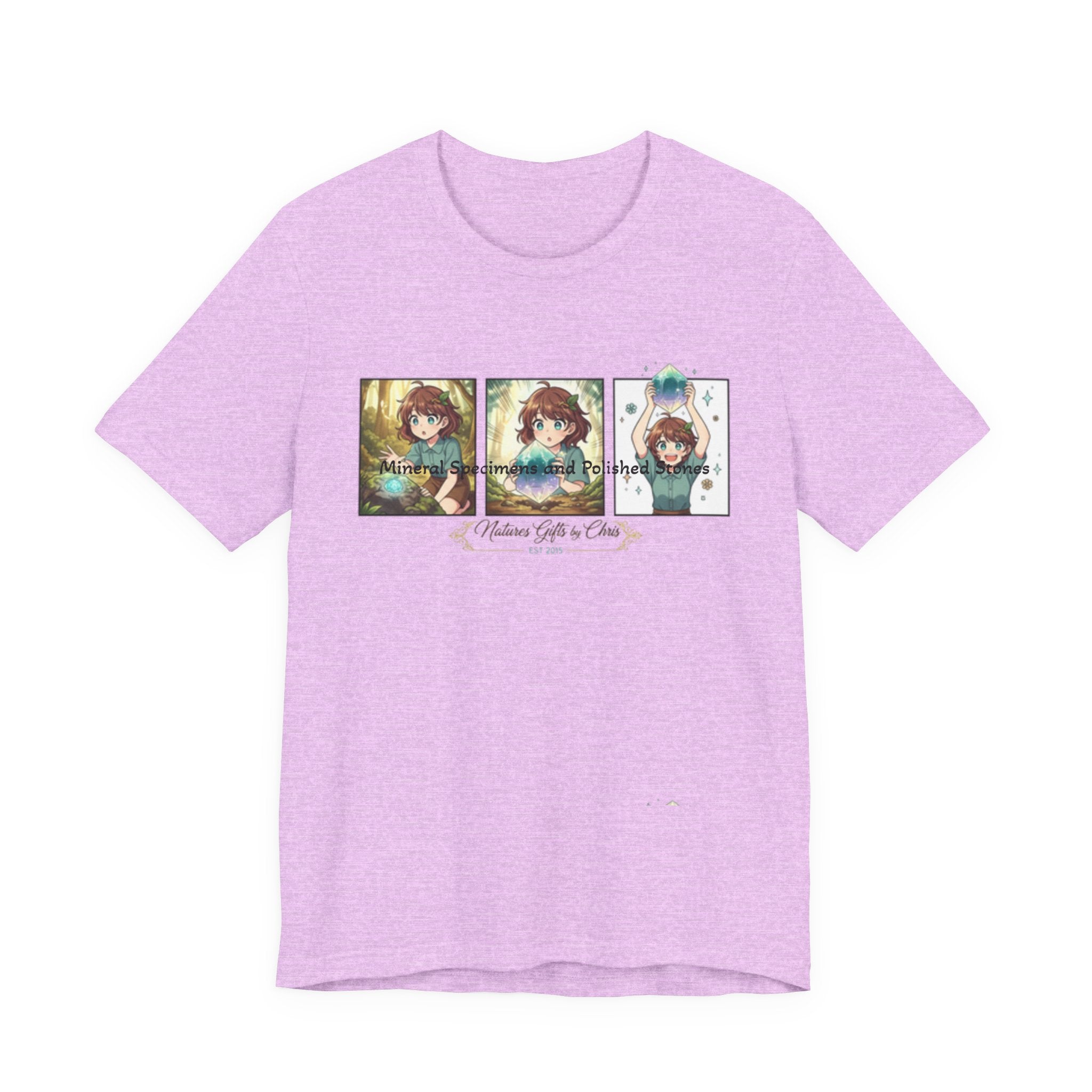 Mineral Specimens & Polished Stones Tee — Vintage Crystal Collector Graphic T-Shirt