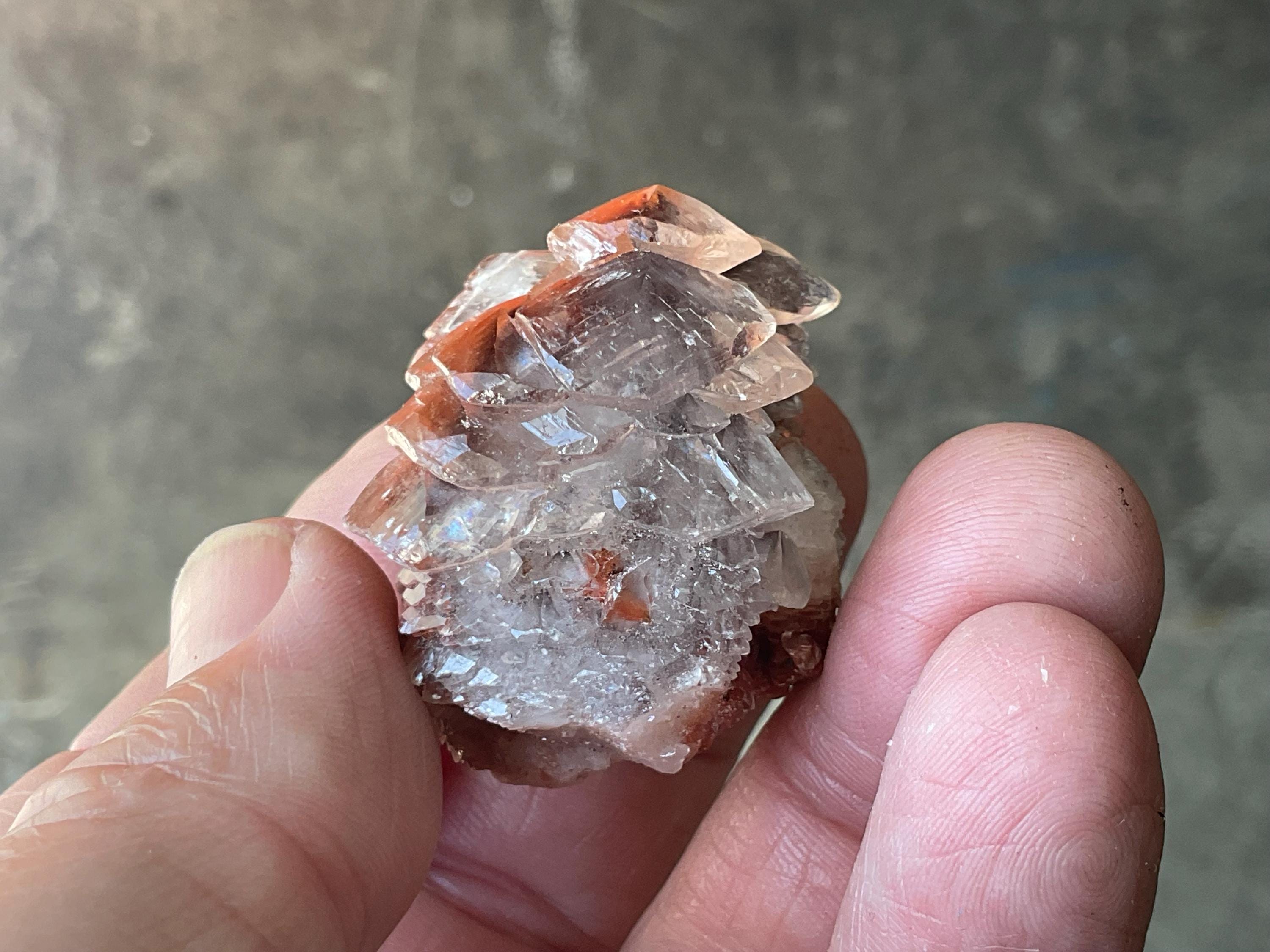 40g “Red Pagoda” Calcite Specimen from Hubei, China