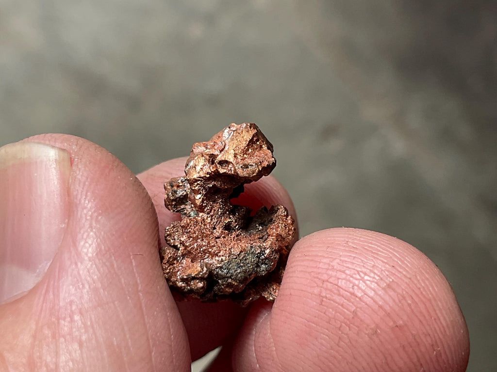 4g Native Copper Pseudomorph after Cuprite Specimen 4A from the Red Dome Mine Australia