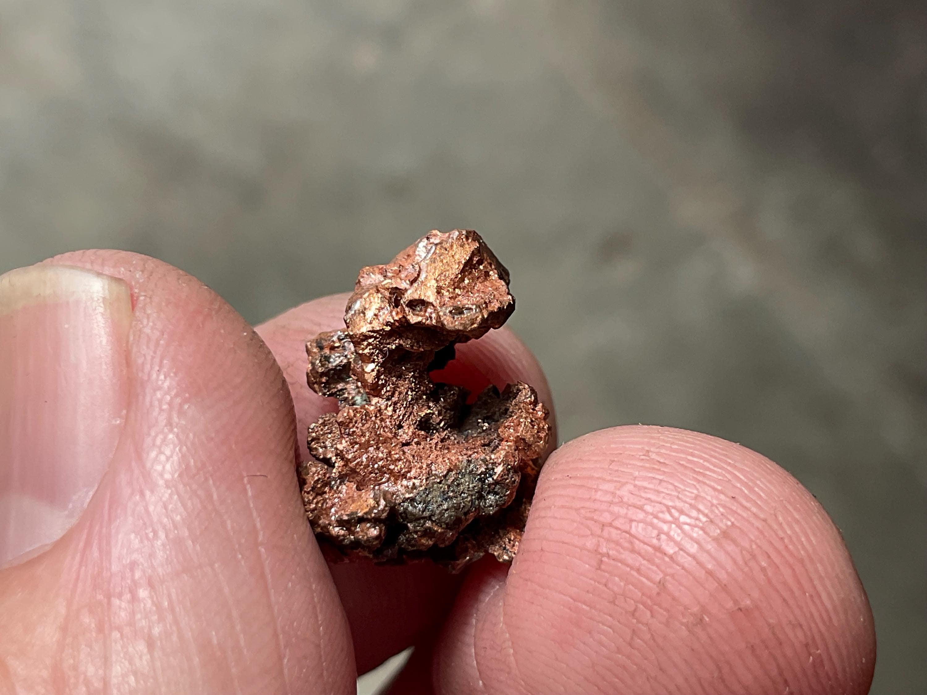 4g Native Copper Pseudomorph after Cuprite Specimen 4A from the Red Dome Mine Australia
