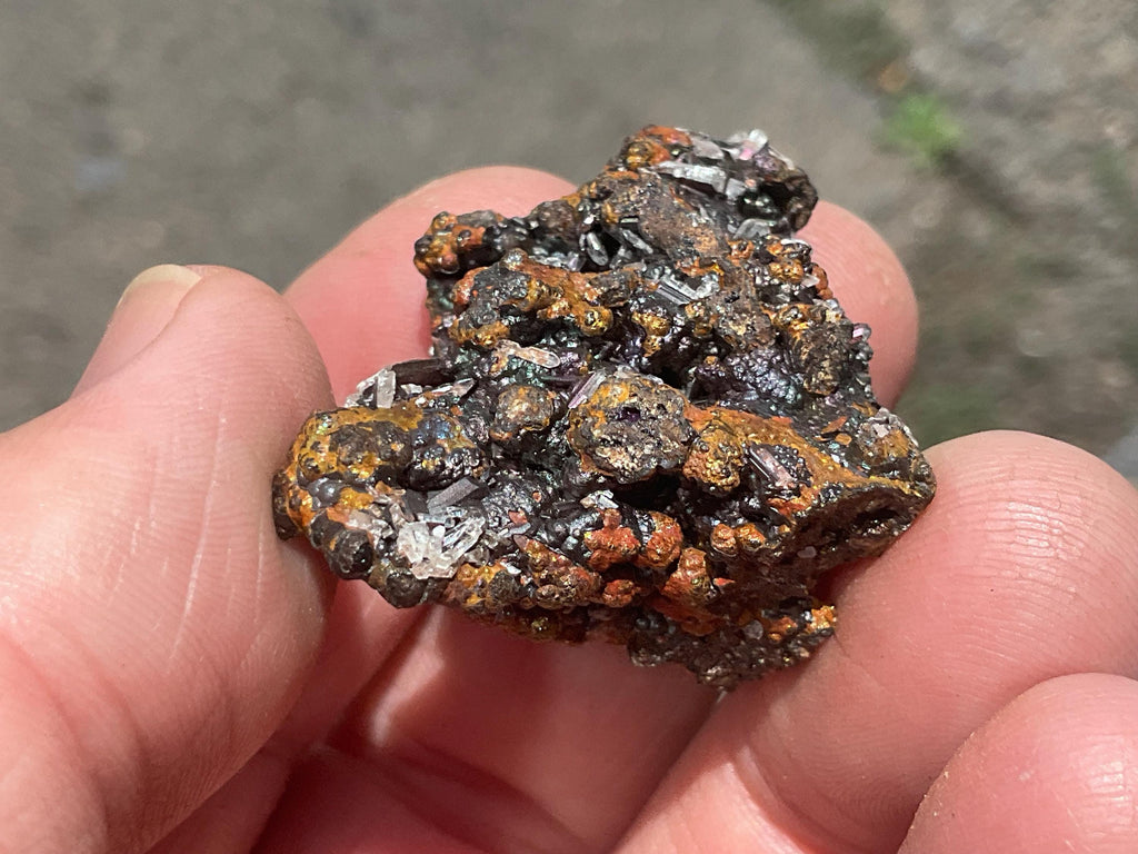 22g Iridescent Goethite/Limonite with Selenite Crystals Specimen 2C from Hubei, China
