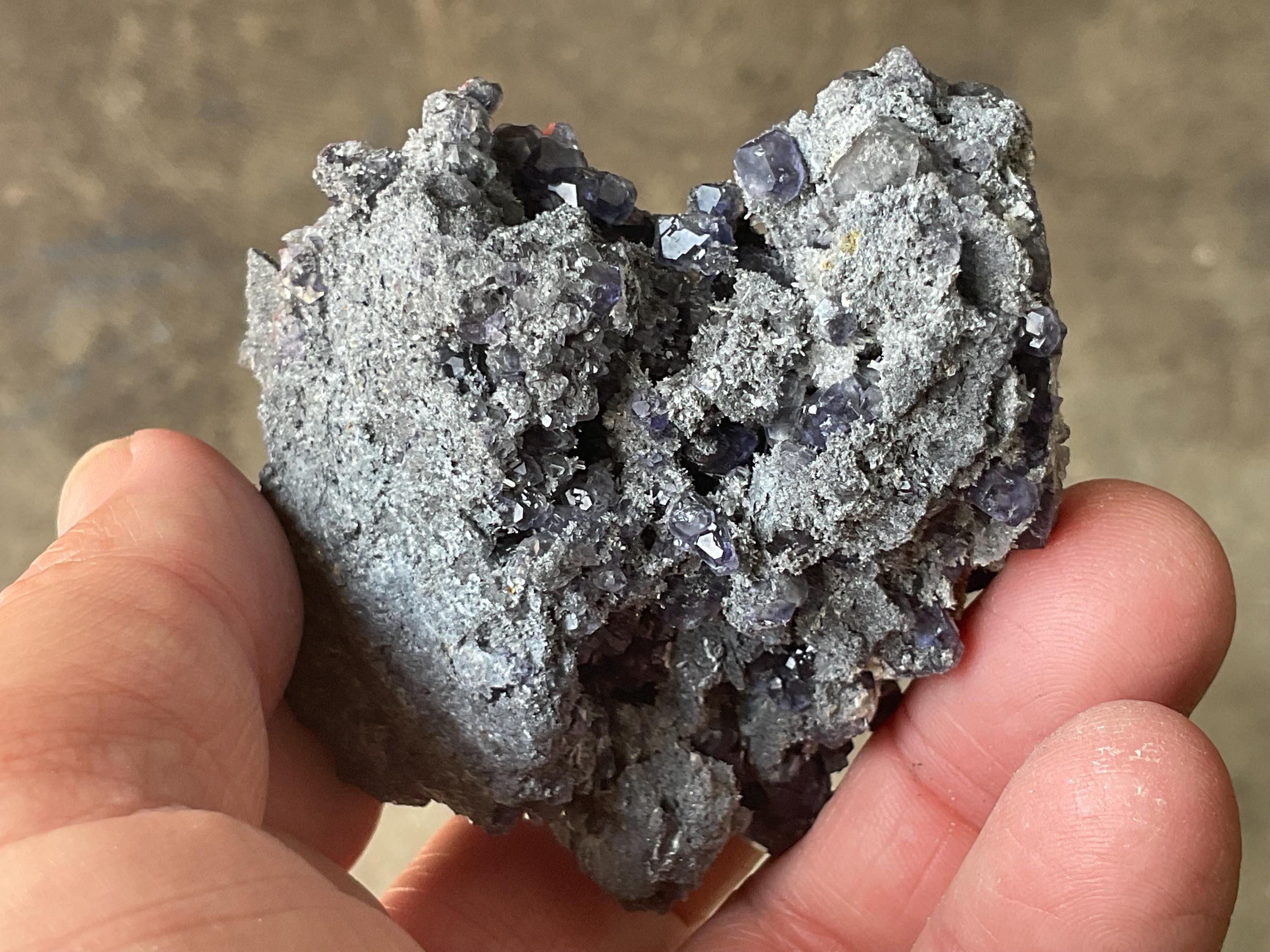 106g Blue/Purple Fluorite in Quartz Matrix Specimen 2C from Fujian, China