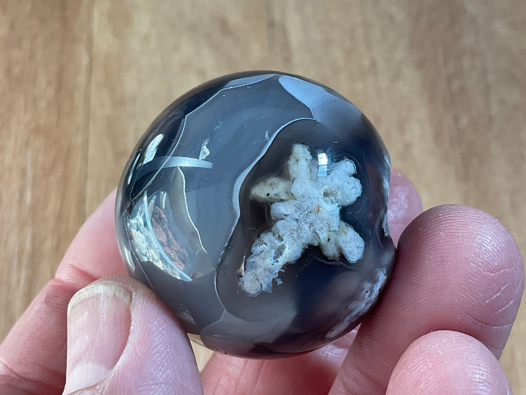 Flower Agate Sphere 1B
