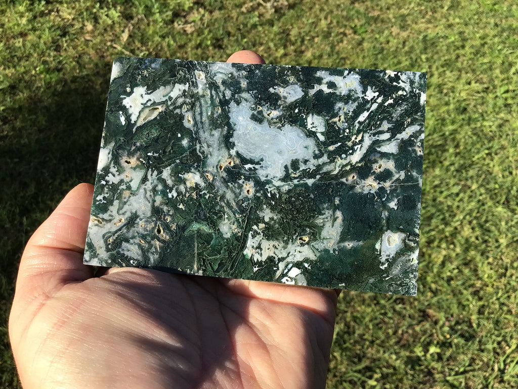 198g Moss Agate Polished Slab 4D