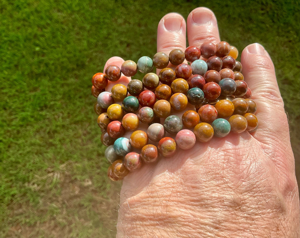 Ocean Jasper 8mm Bead Bracelet