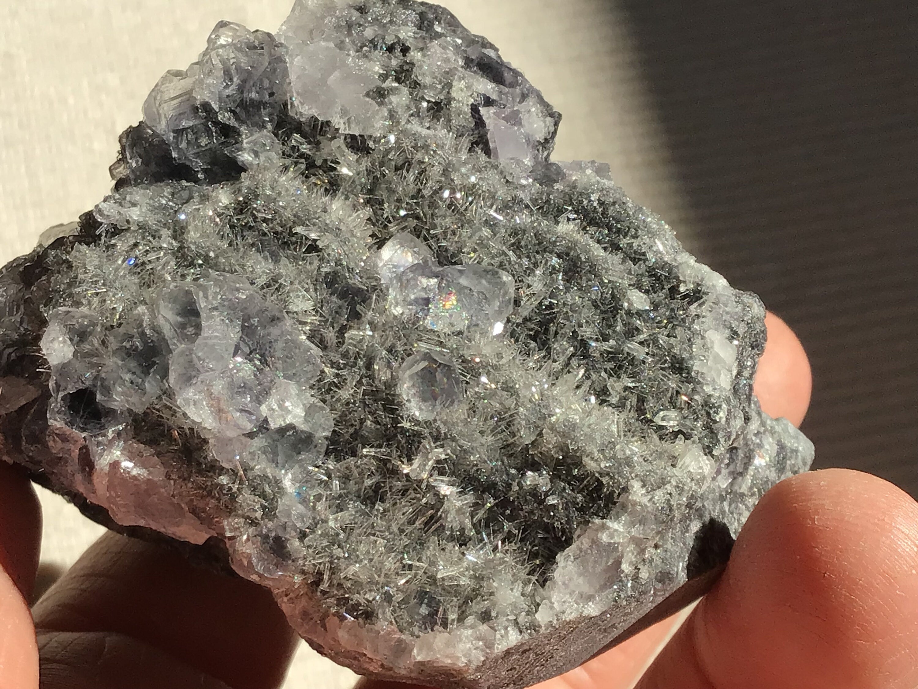 369g Fujian Fluorite on Needle Quartz Specimen 6