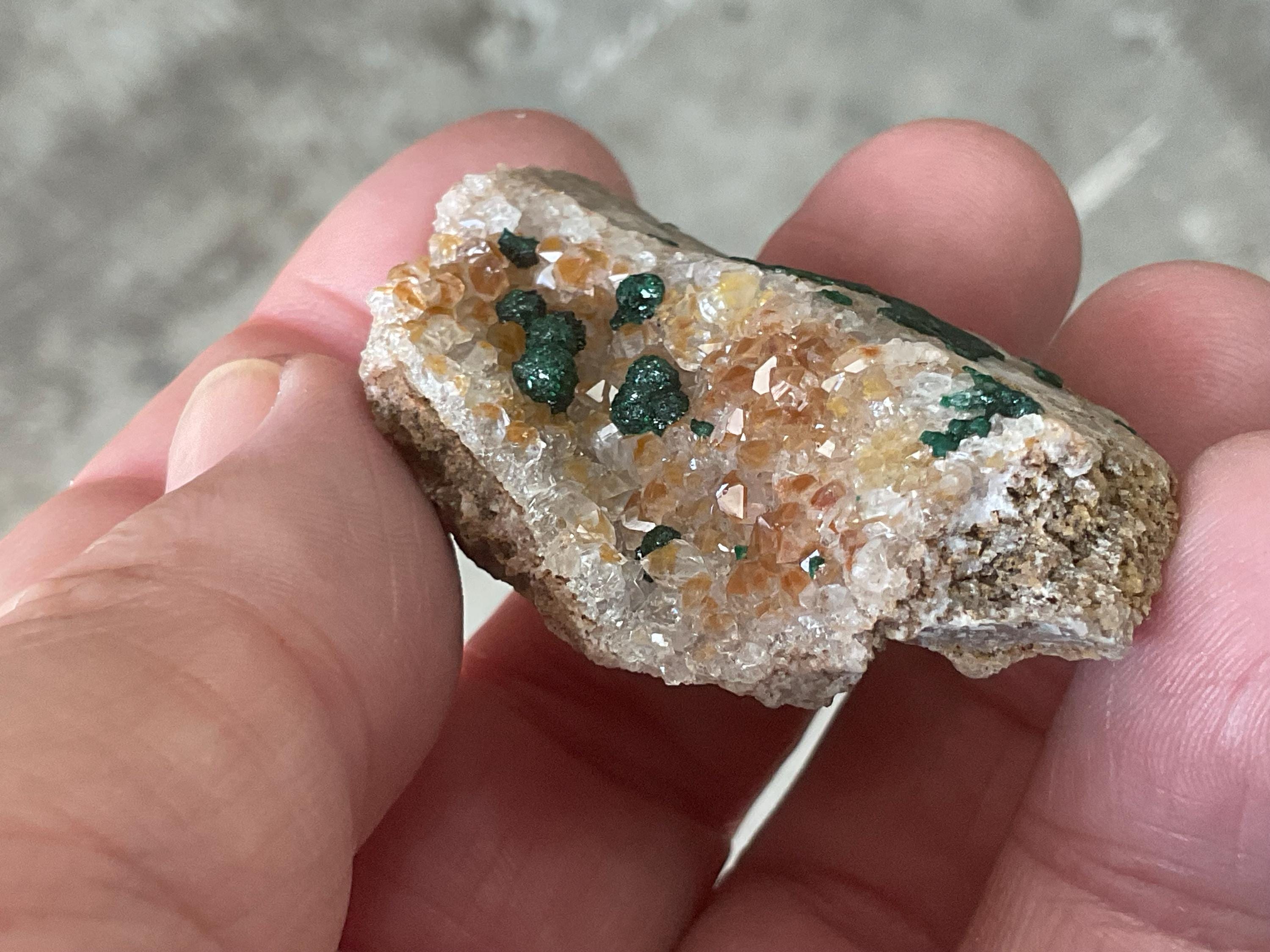 24g Botryoidal Malachite on Quartz Specimen C