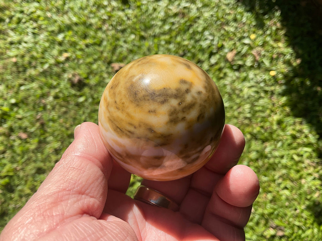 211g Mookaite Jasper Sphere 1B
