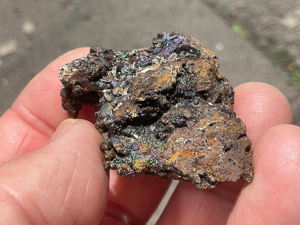 24g Iridescent Goethite/Limonite with Selenite Crystals Specimen 3A from Hubei, China
