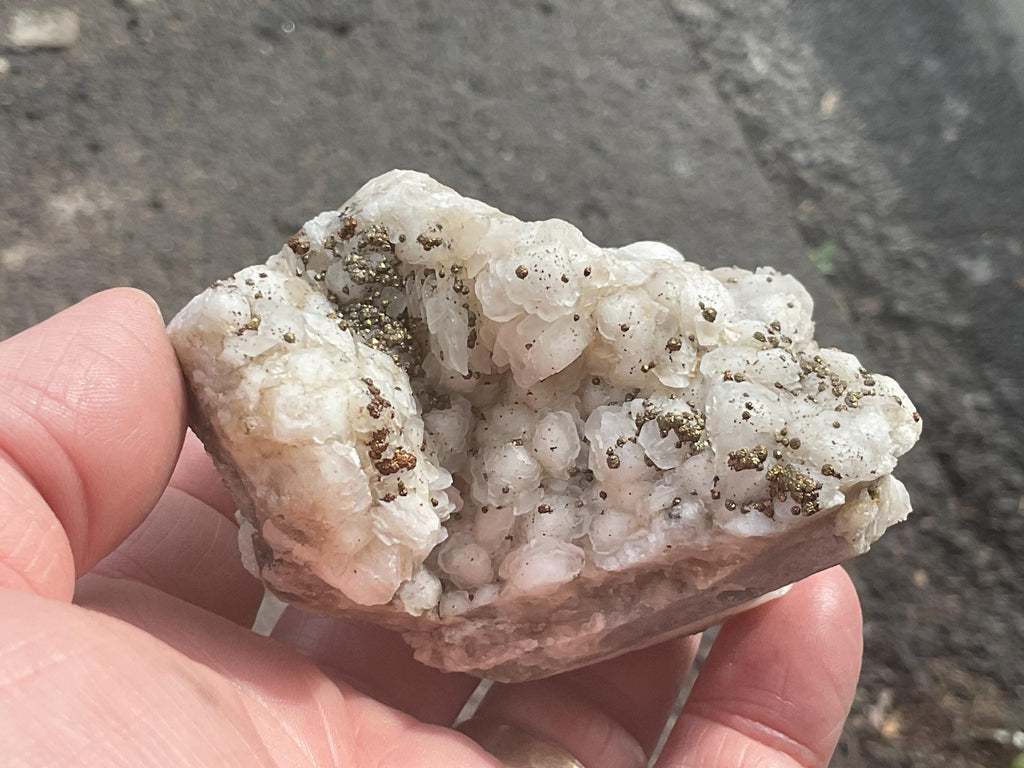 182g Pyrite on Calcite from Hunnan, China Specimen A