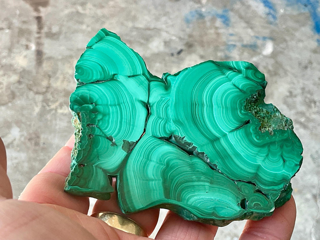138g Malachite Polished Slice 2C