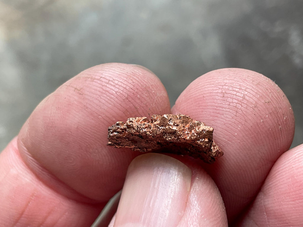 2g Native Copper Pseudomorph after Cuprite Specimen 2A from the Red Dome Mine Australia