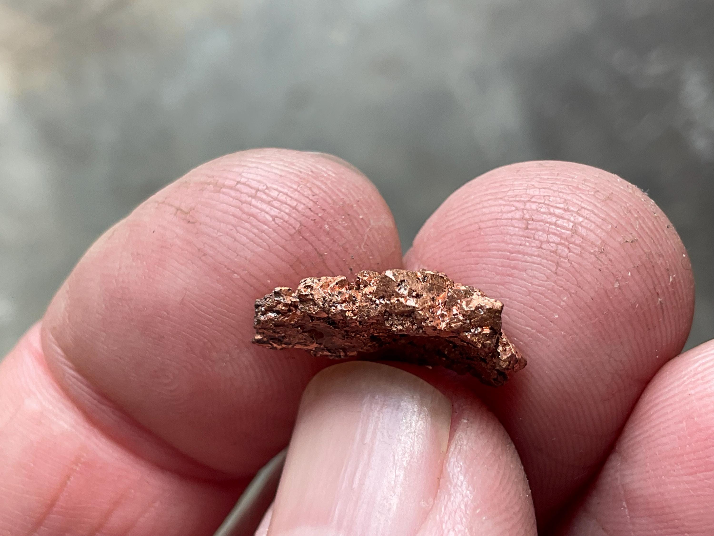 2g Native Copper Pseudomorph after Cuprite Specimen 2A from the Red Dome Mine Australia