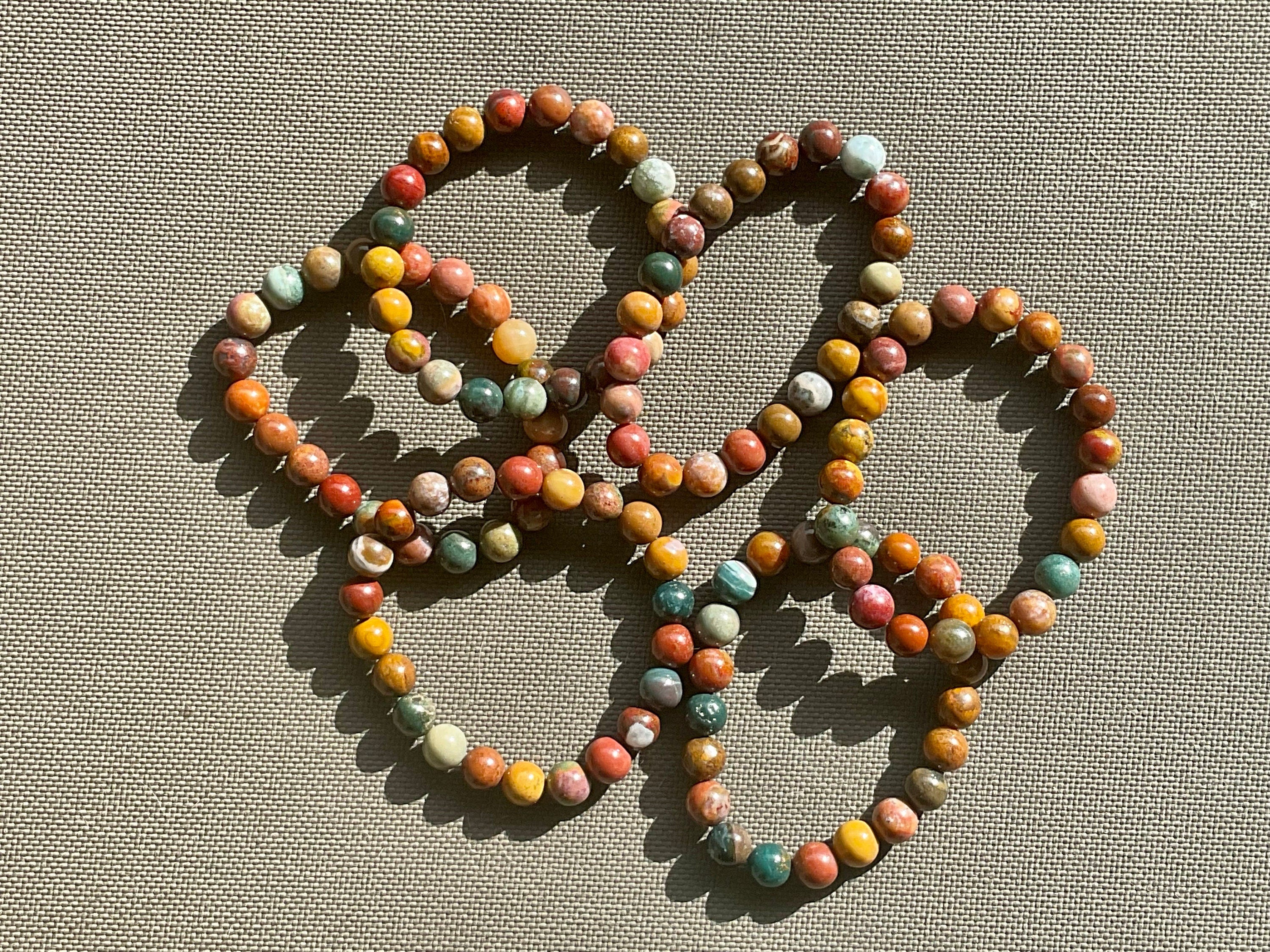 Ocean Jasper 8mm Bead Bracelet