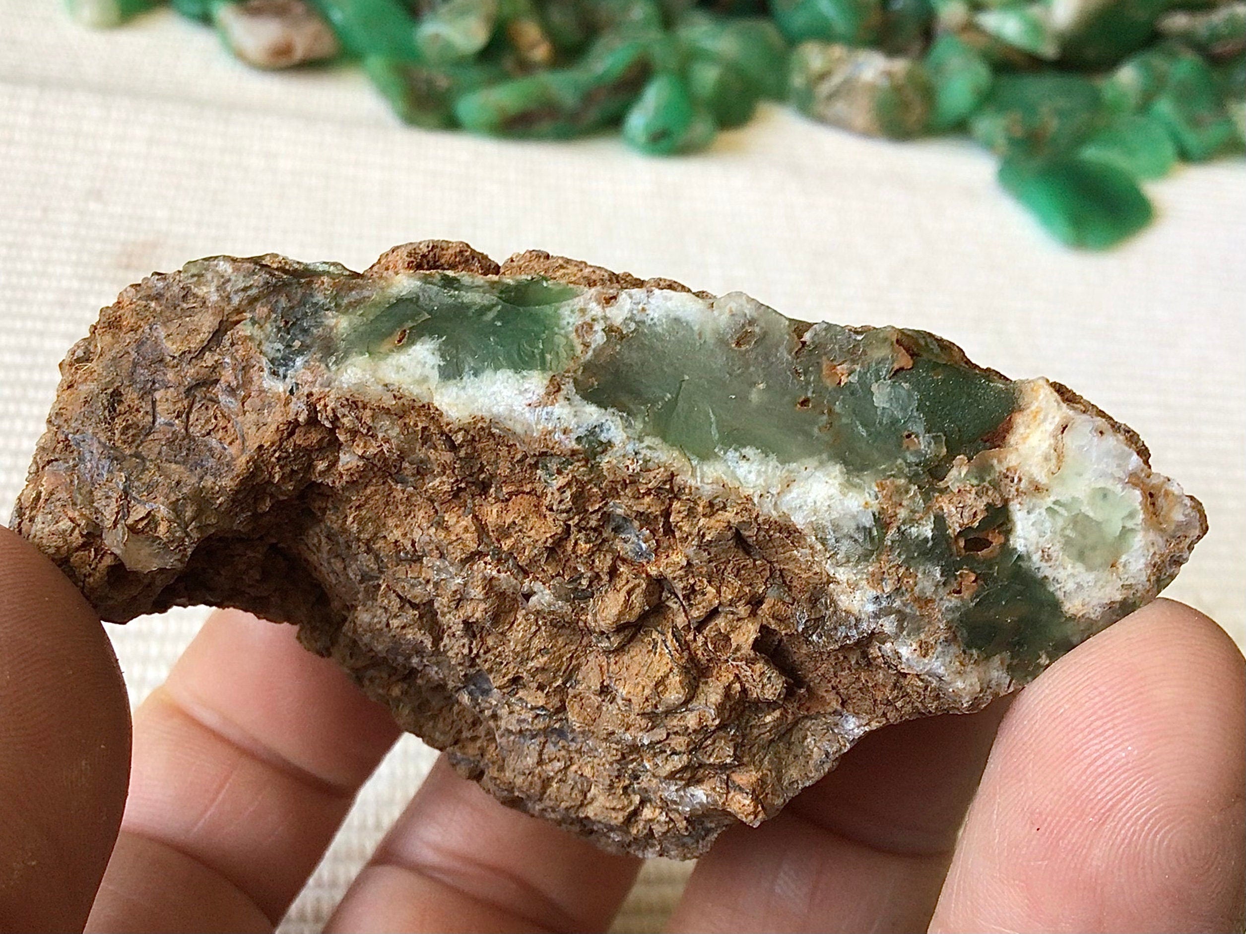 74g Rough Chrysoprase Piece 5B