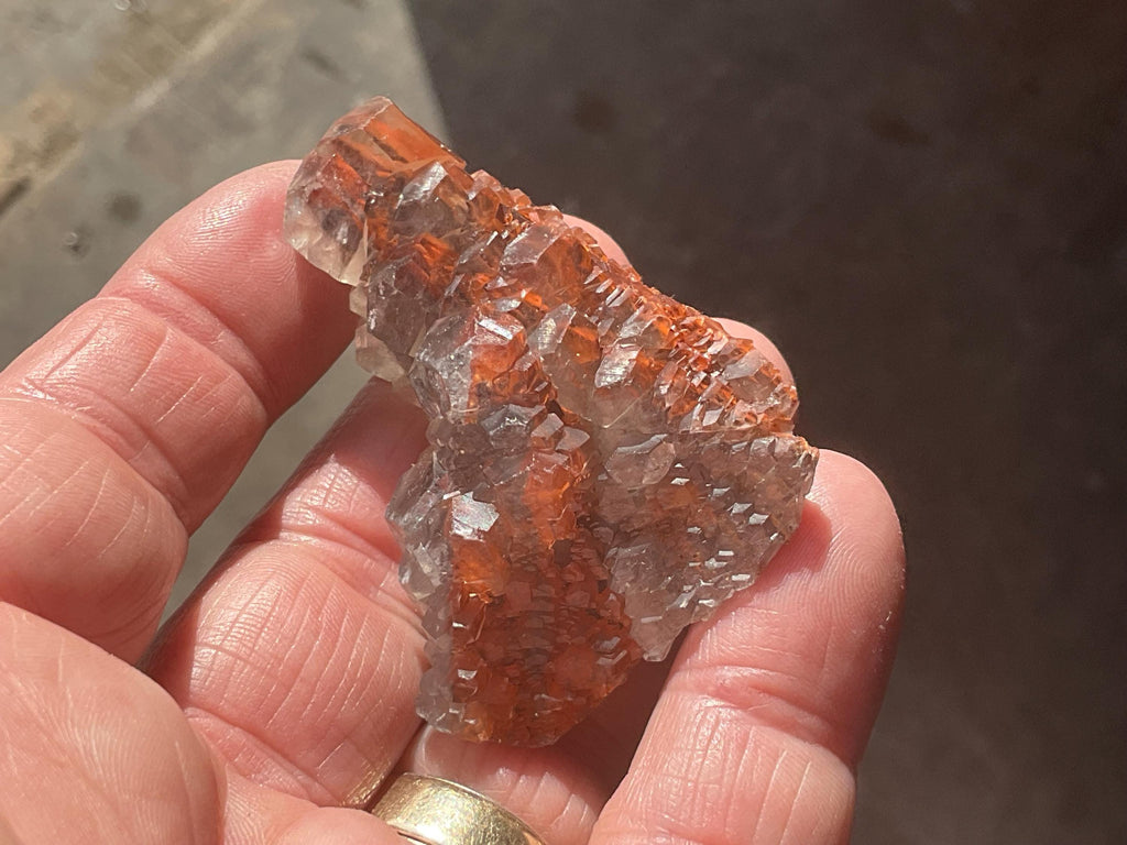 48g “Red Pagoda” Calcite Specimen 6B from Hubei, China