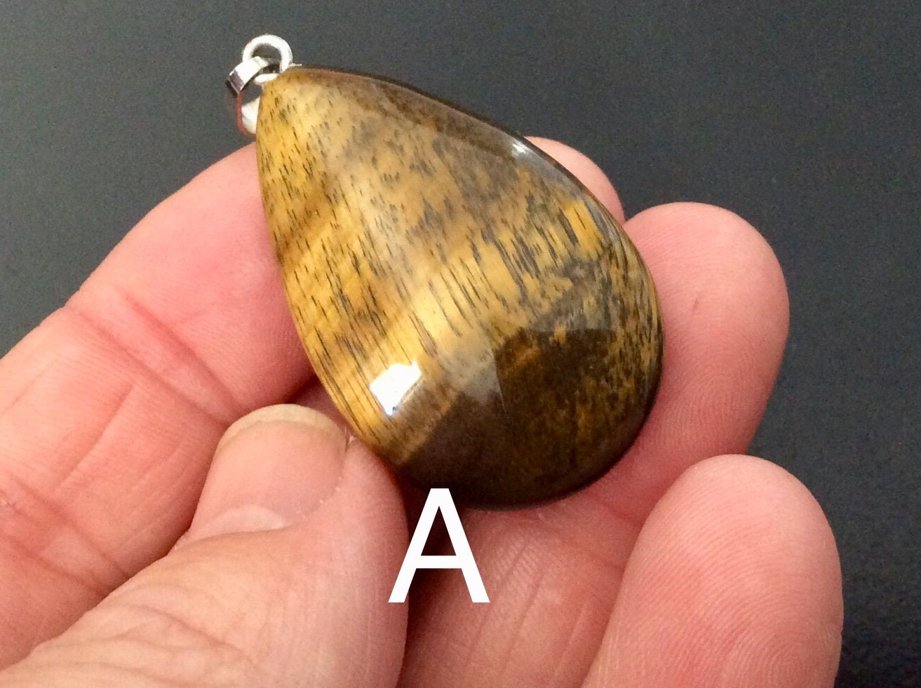 Tiger Eye Pendant Group 4 - Teardrop/Heart