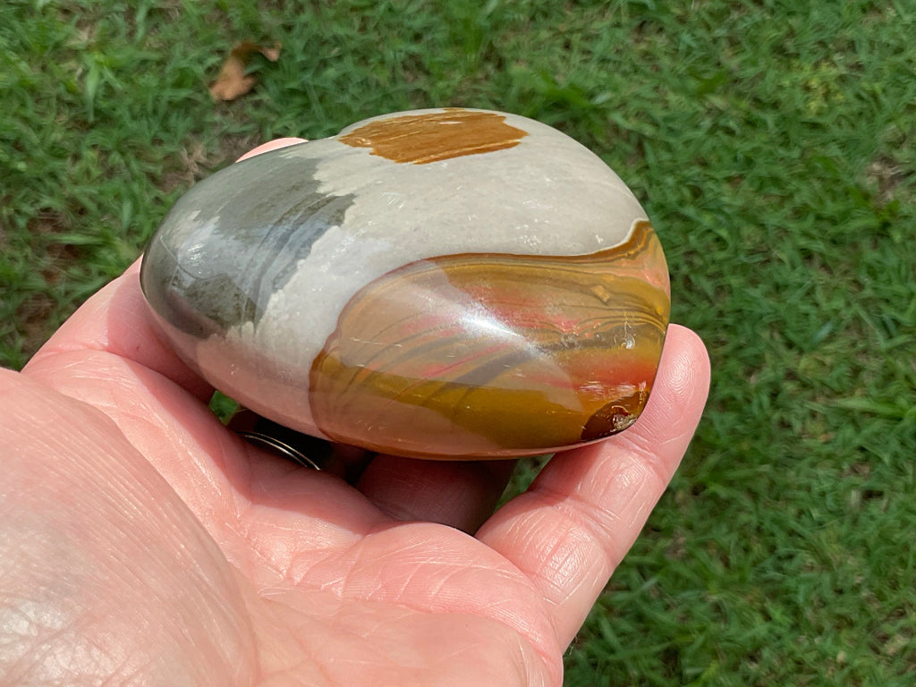 299g Polychrome Jasper Heart 1A