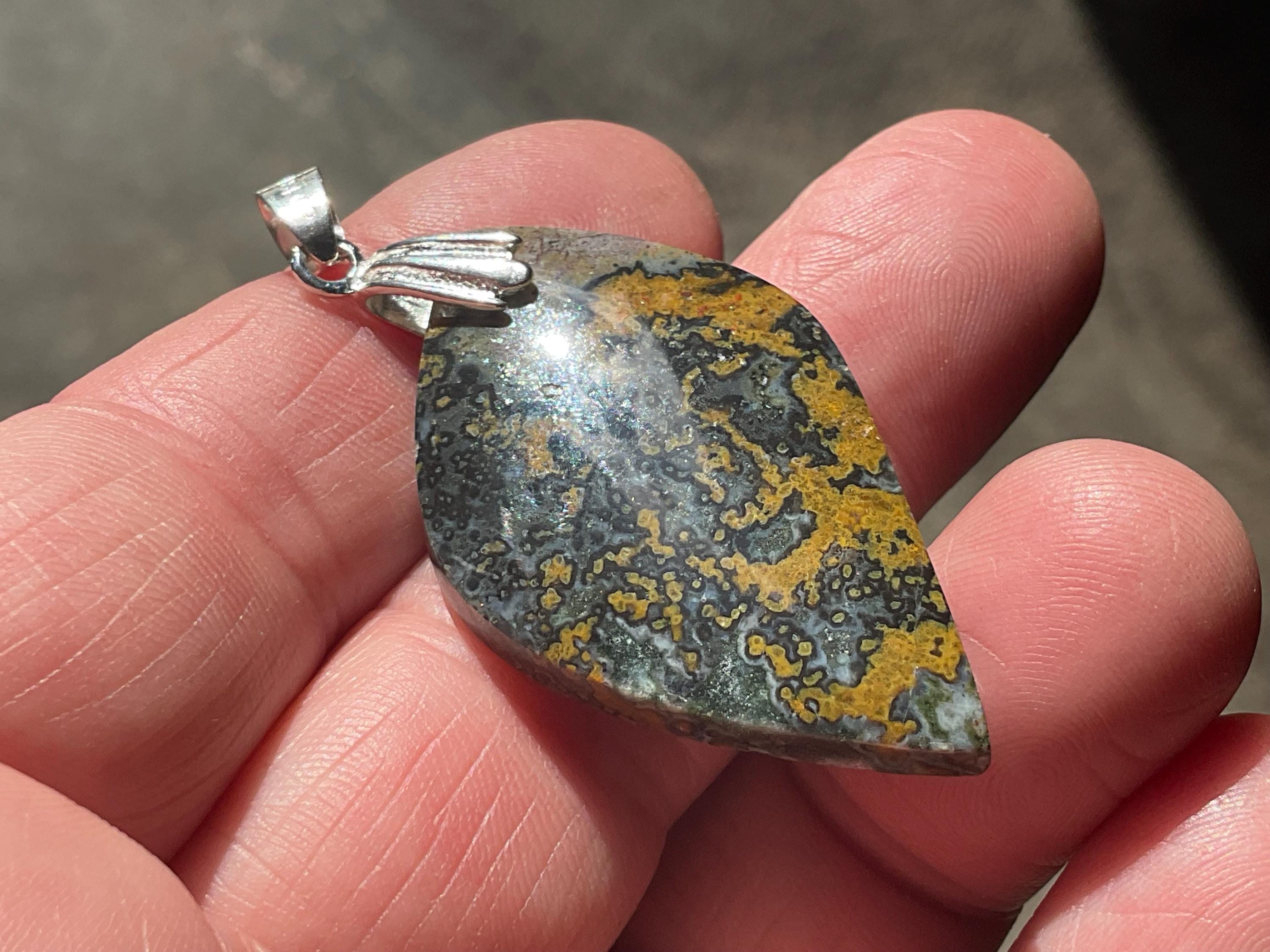 8g “River Jasper” Pendant B from Java, Indonesia