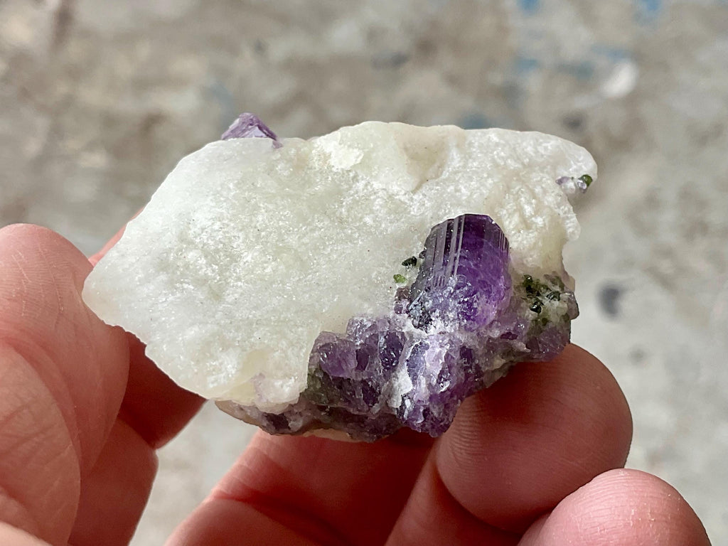 RESERVED FOR MEREDITH **Purple Scapolite with Chrome Diopside Specimen B