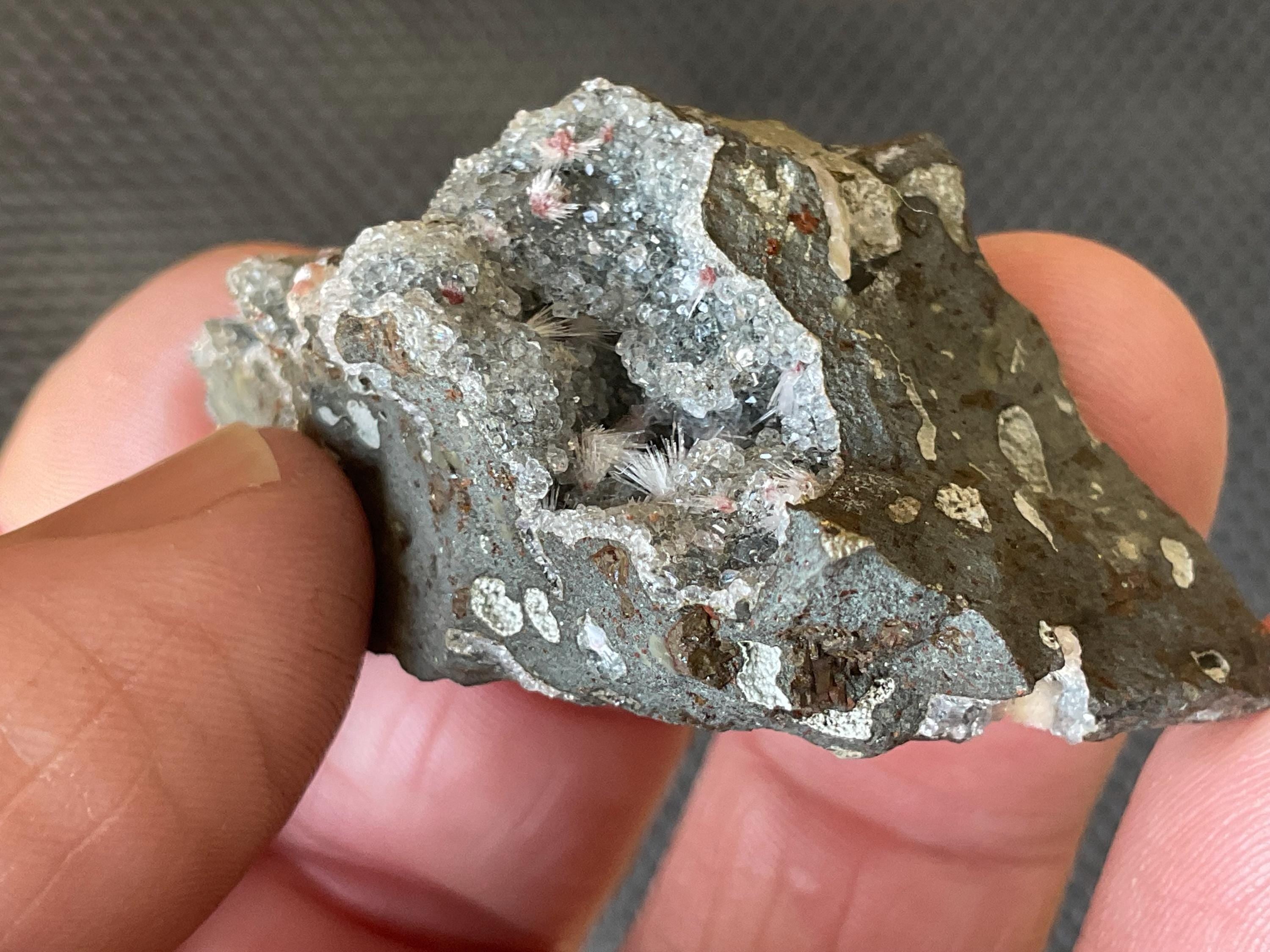 22g Analcime with Natrolite (Pink Seed) Specimen