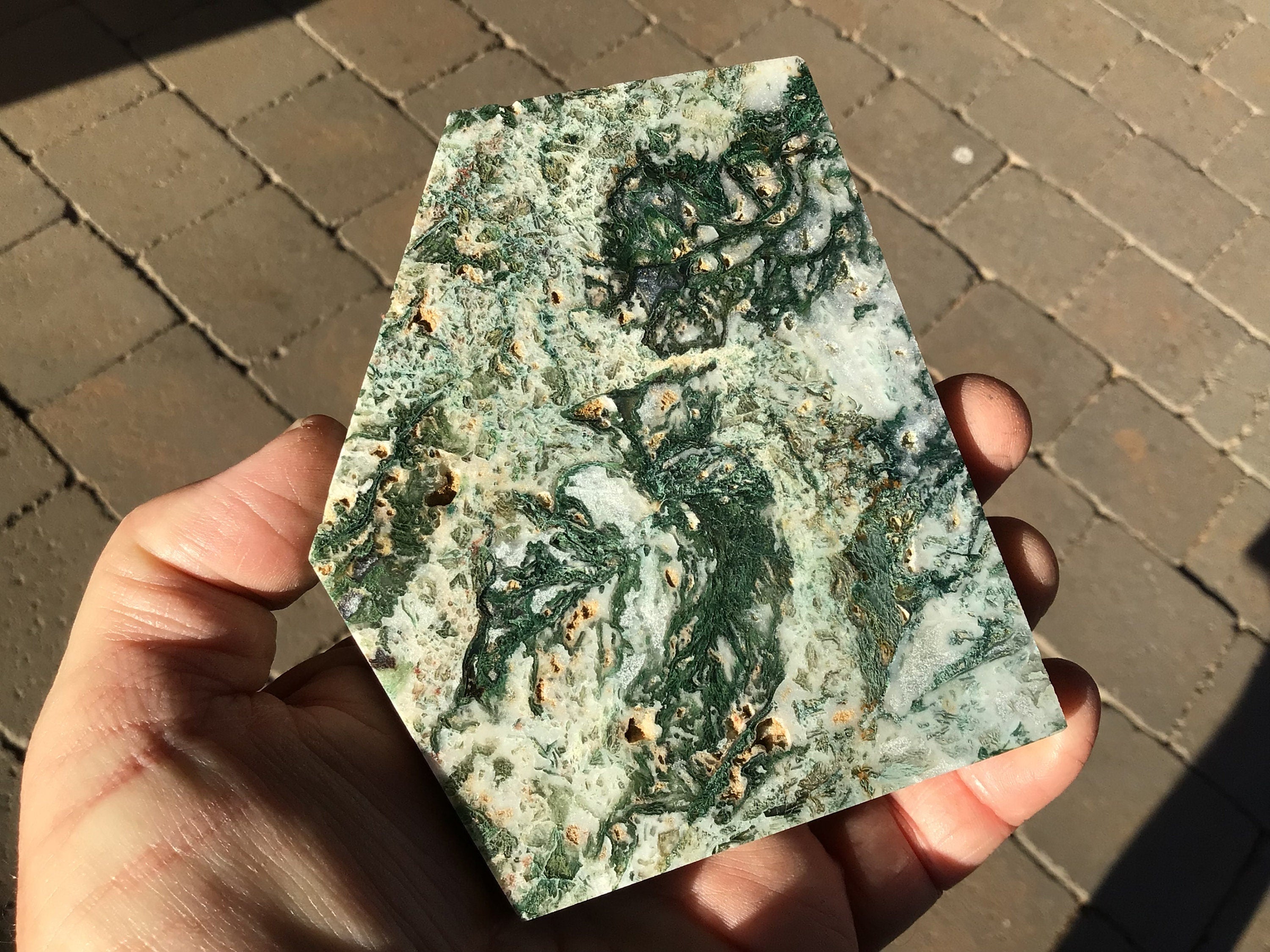 285g Moss Agate Polished Slab 5D