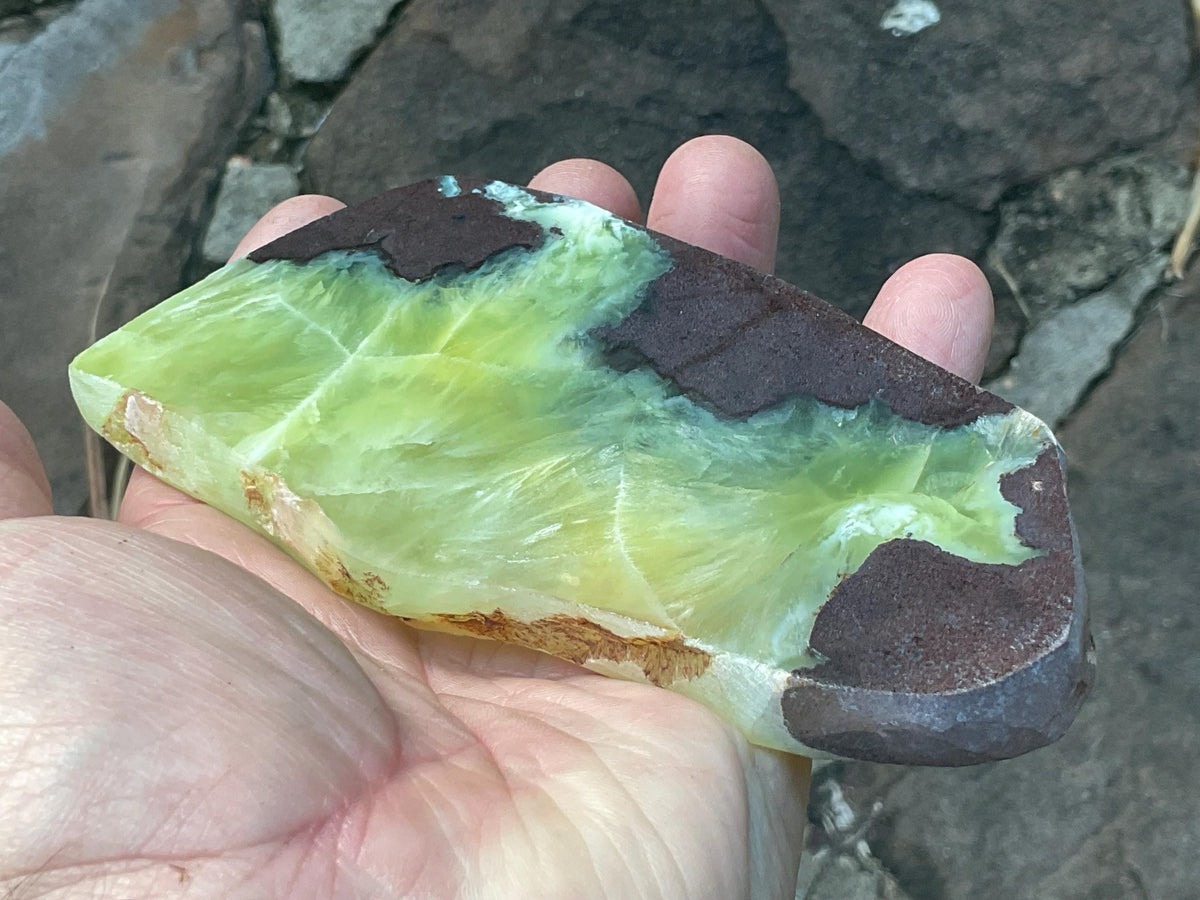 229g Wave Hill Prehnite Polished Slab B