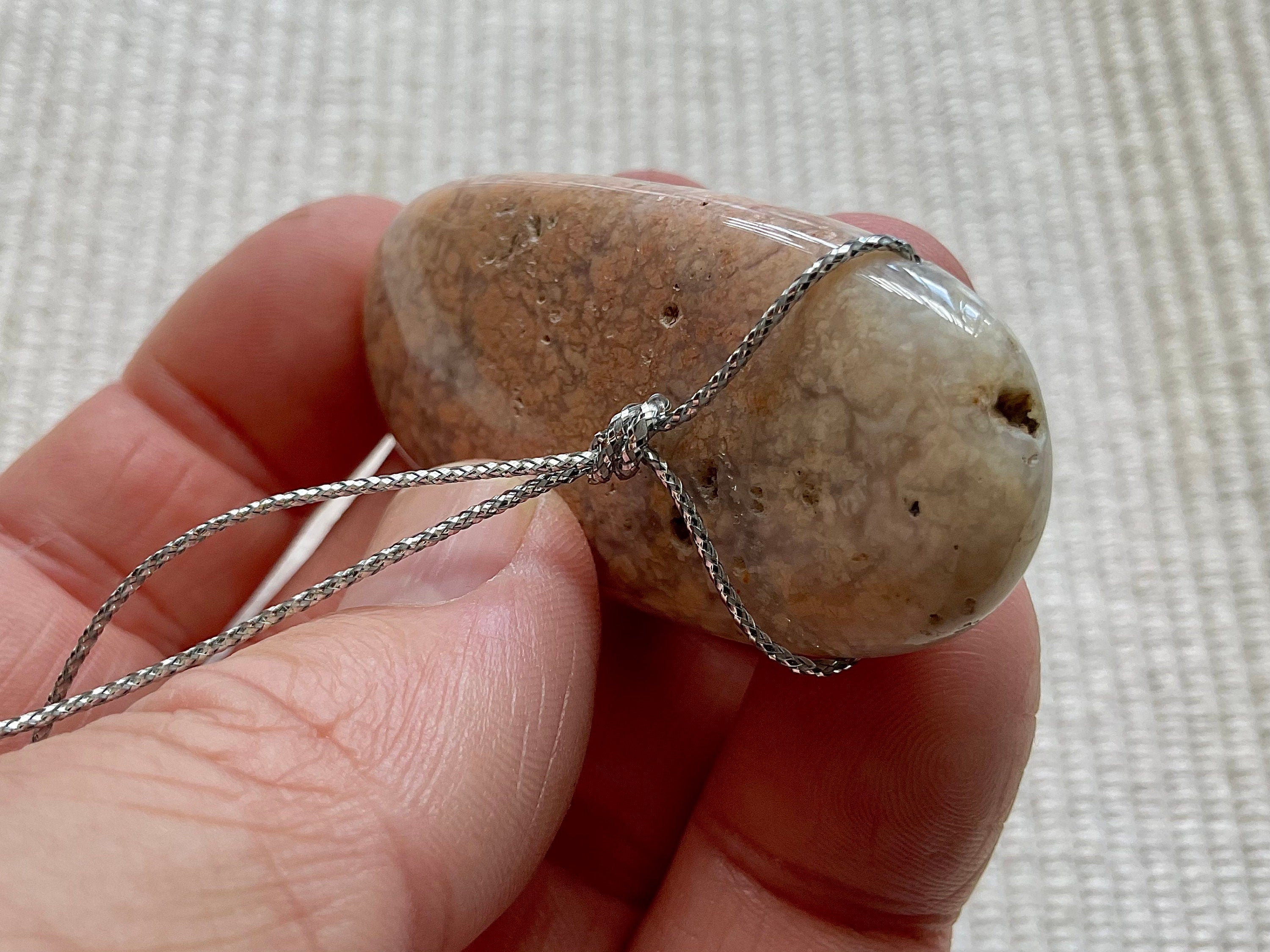 24g Heavily Included Pale Garden Quartz Pendant 6A