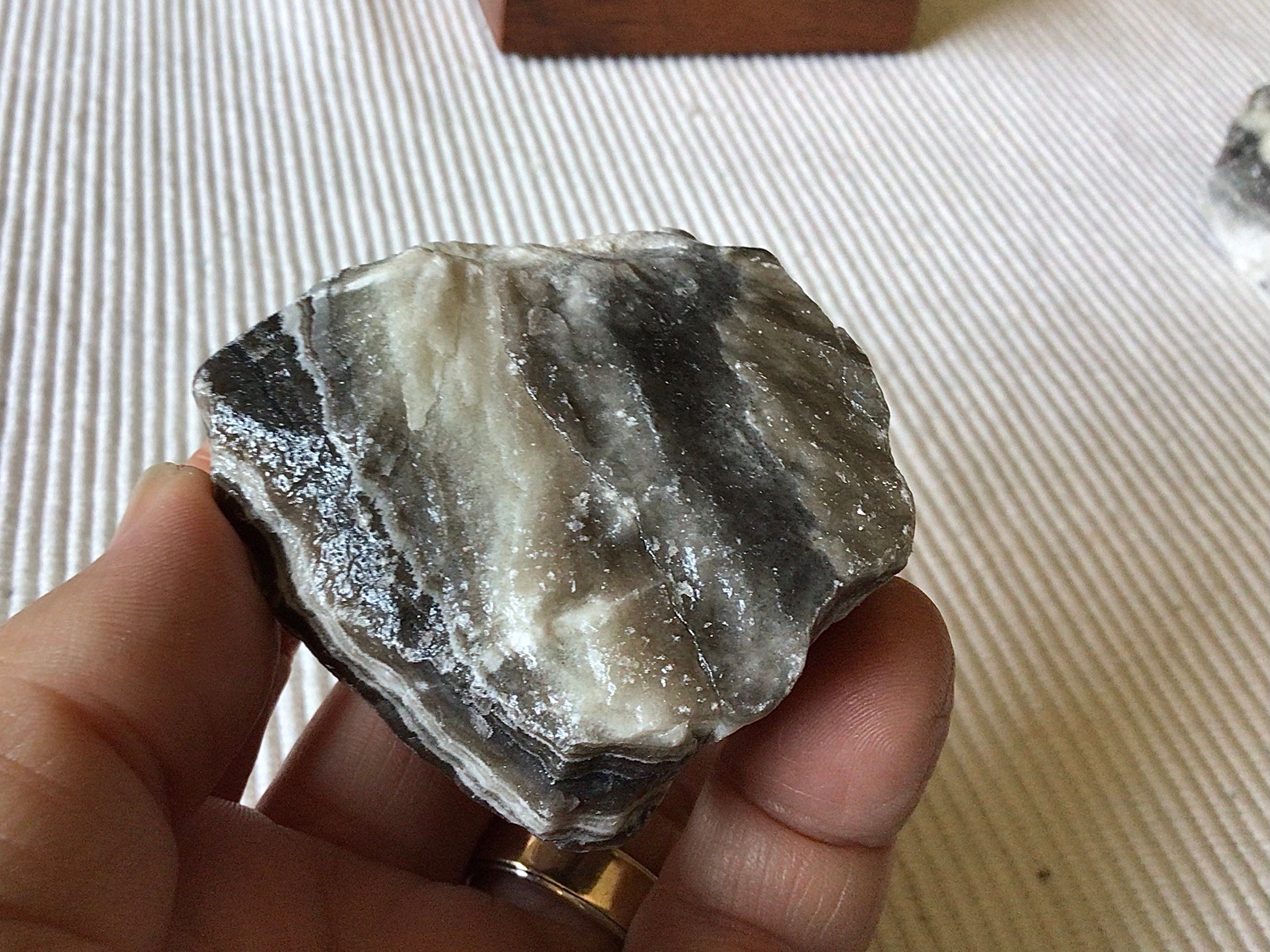 122g Zebra Aragonite Rough Piece 7B