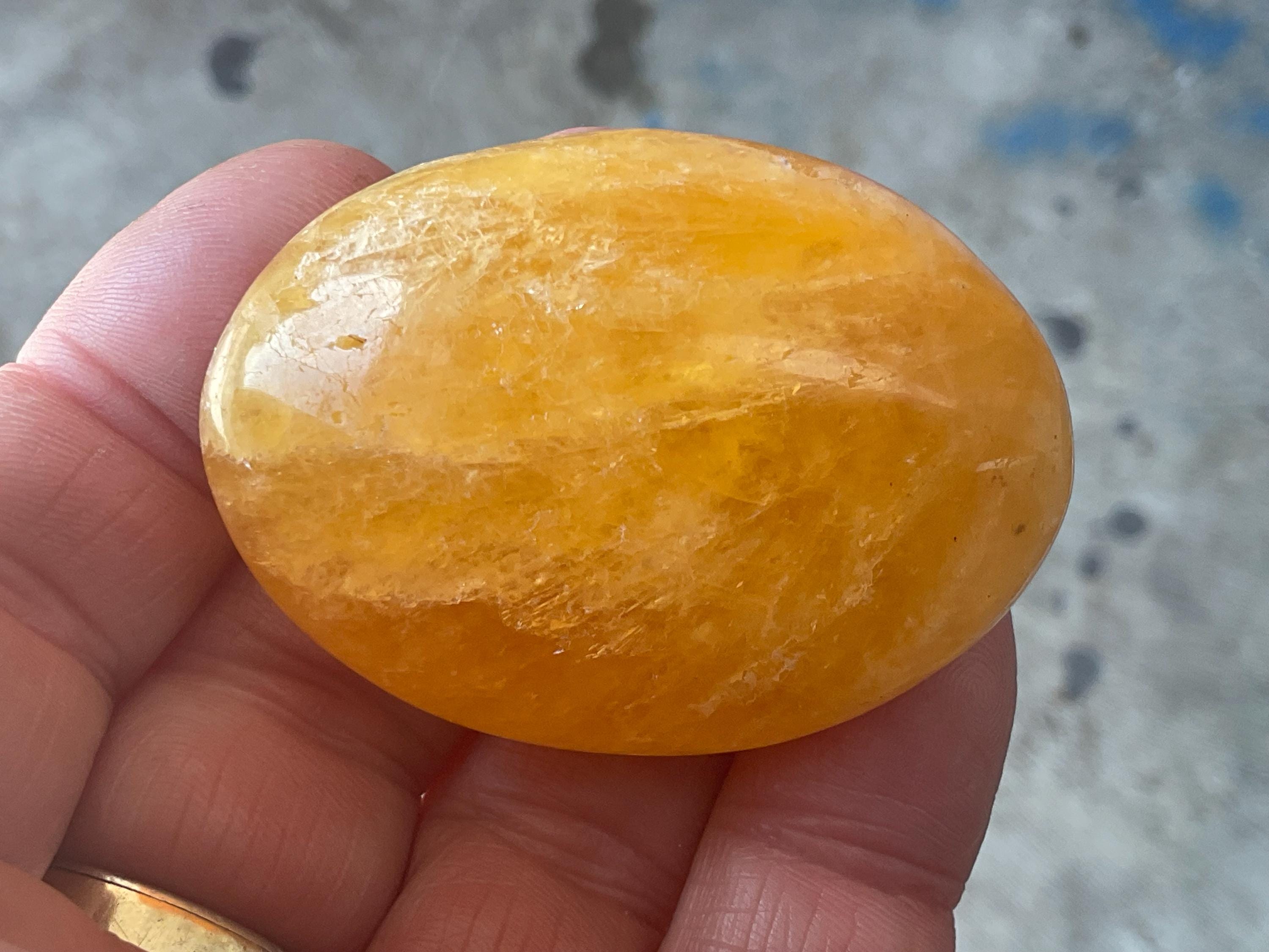 62g “Orange Fire” Calcite Palmstone 2B