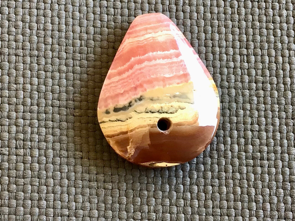 5g Rhodochrosite Drilled Pendant 2C