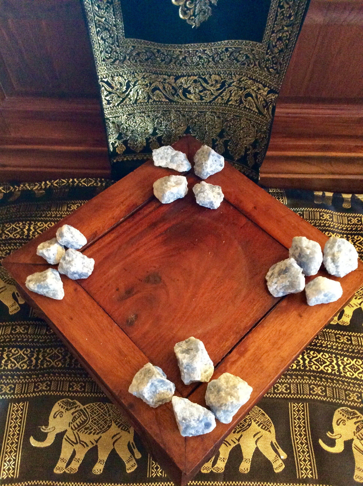 120g-150g (3 pieces) Blue Calcite Rough XL