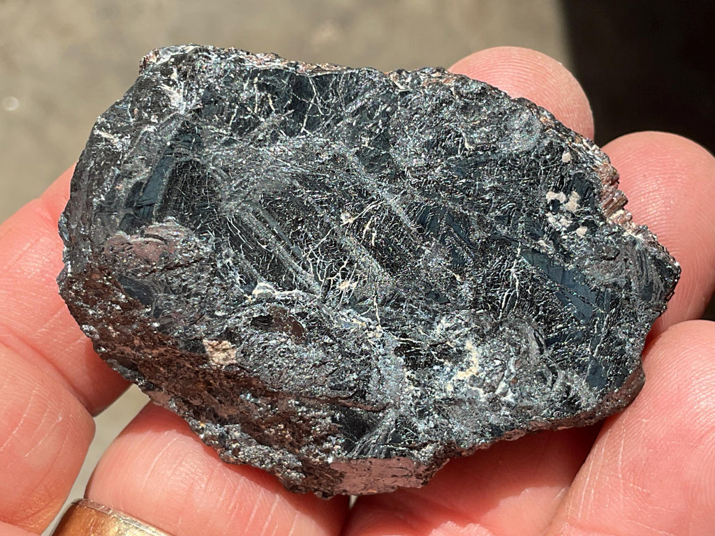 RESERVED FOR MEREDITH **76g Hematite with Red Rutile Specimen 4C