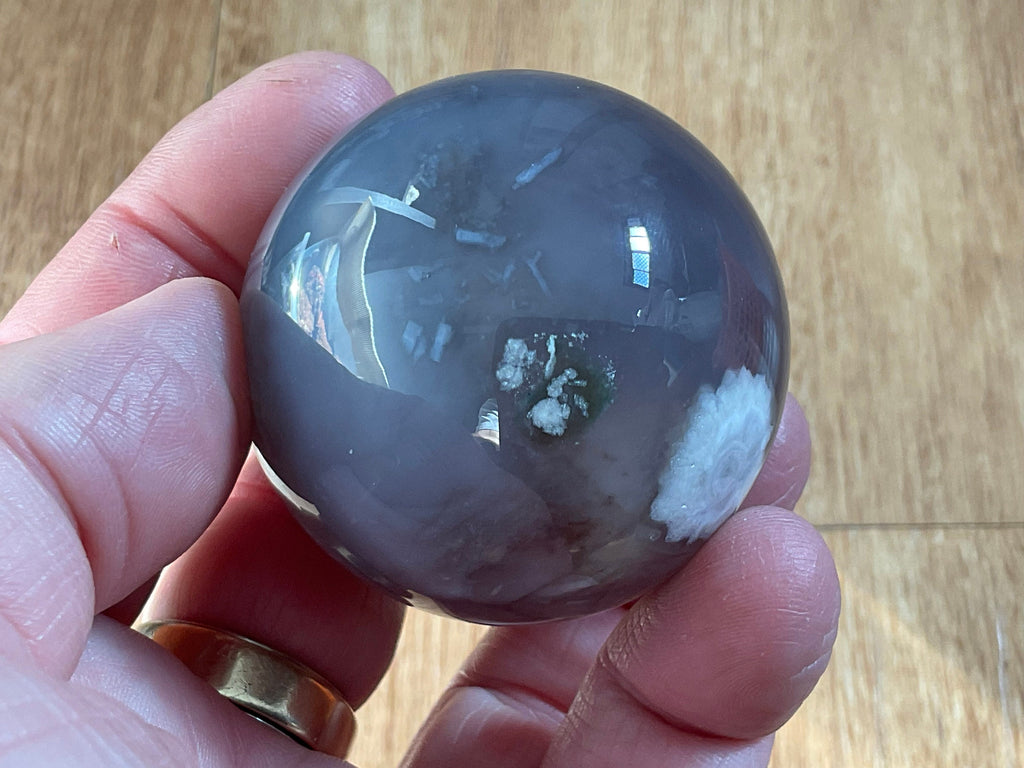 149g Flower Agate Sphere  4B