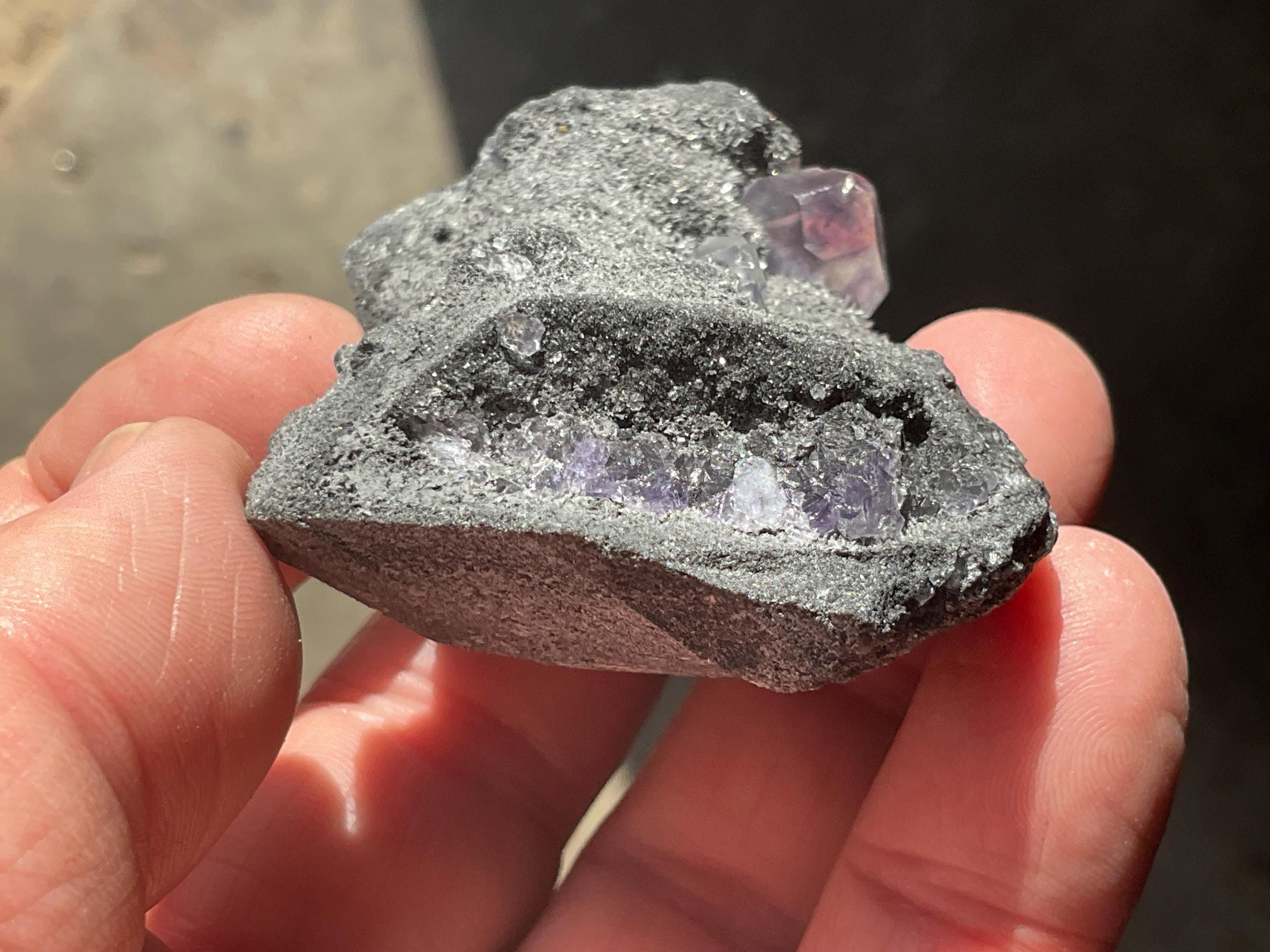 76g Blue/Purple Fluorite in Quartz Specimen 2A from Fujian, China