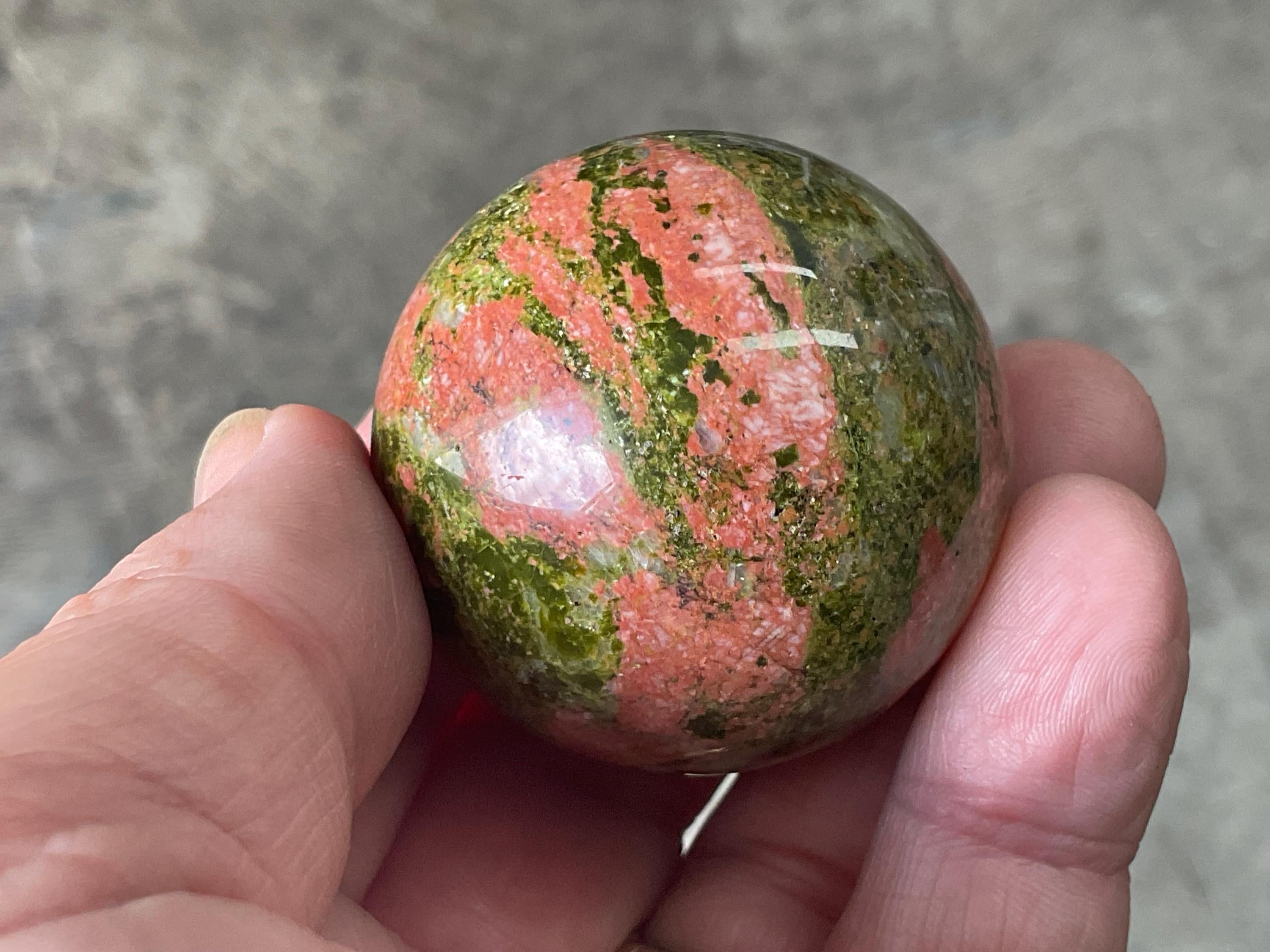 116g Unakite Sphere 3A