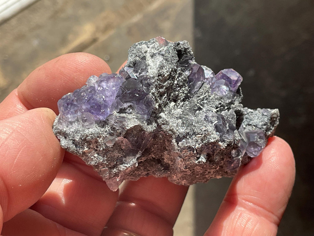 52g Blue/Purple Fluorite in Quartz Specimen 1A from Fujian, China