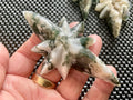 82g Moss Agate Polaris Carving with stand 1A