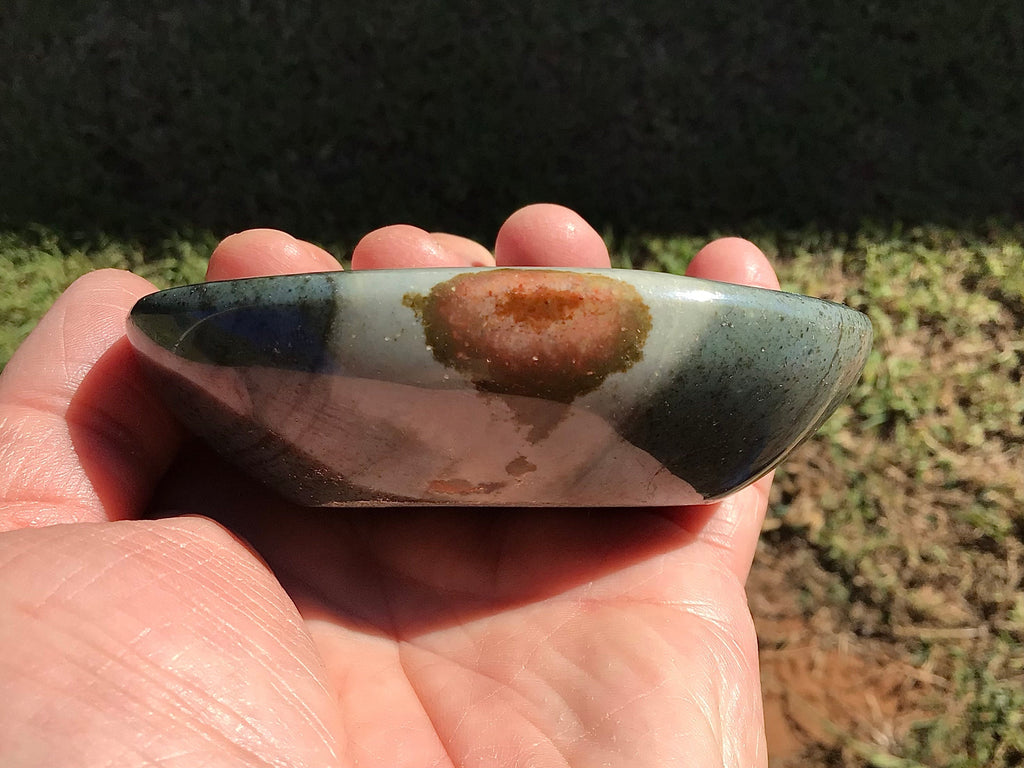 168g Polychrome Jasper Oblong Trinket Bowl A