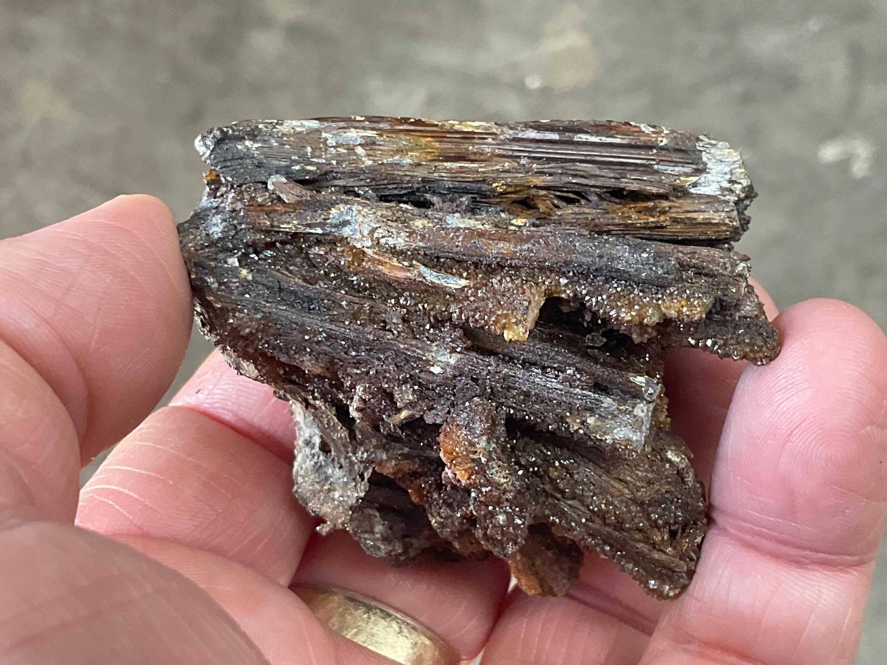 82g Stibiconite with Druzy Quartz Specimen 3A from Huan, China