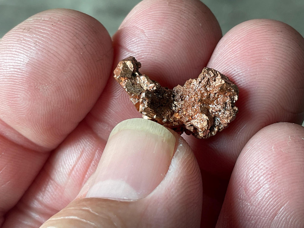 4g Native Copper Pseudomorph after Cuprite Specimen 4B from the Red Dome Mine Australia