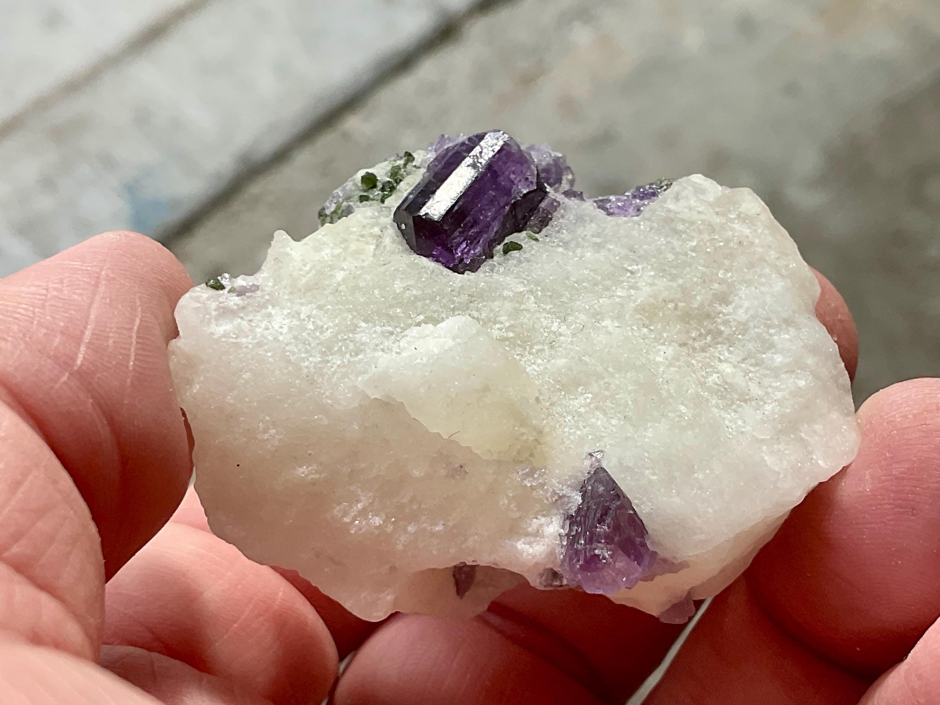 RESERVED FOR MEREDITH **Purple Scapolite with Chrome Diopside Specimen B