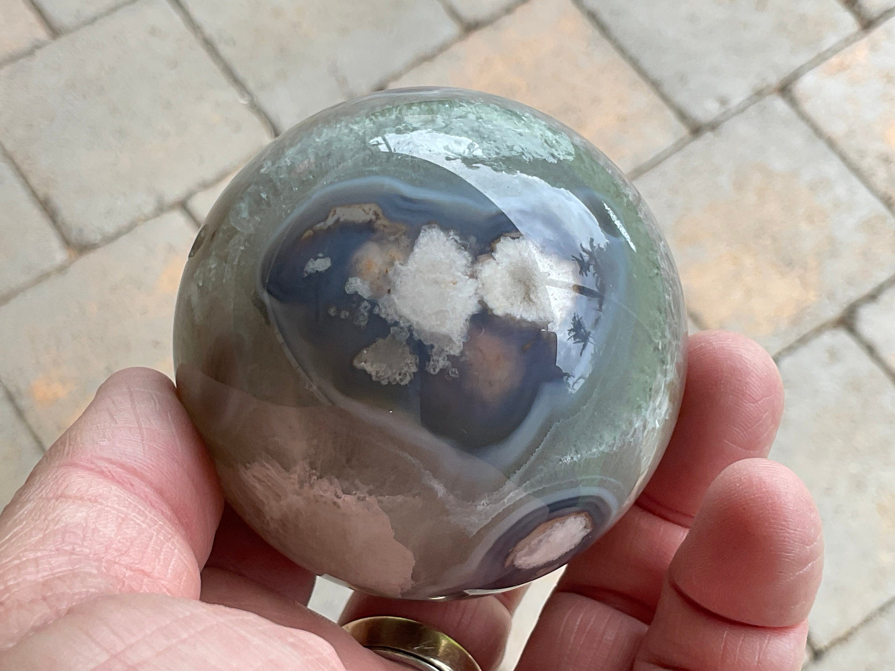 Imperfect 350g Flower Agate Sphere