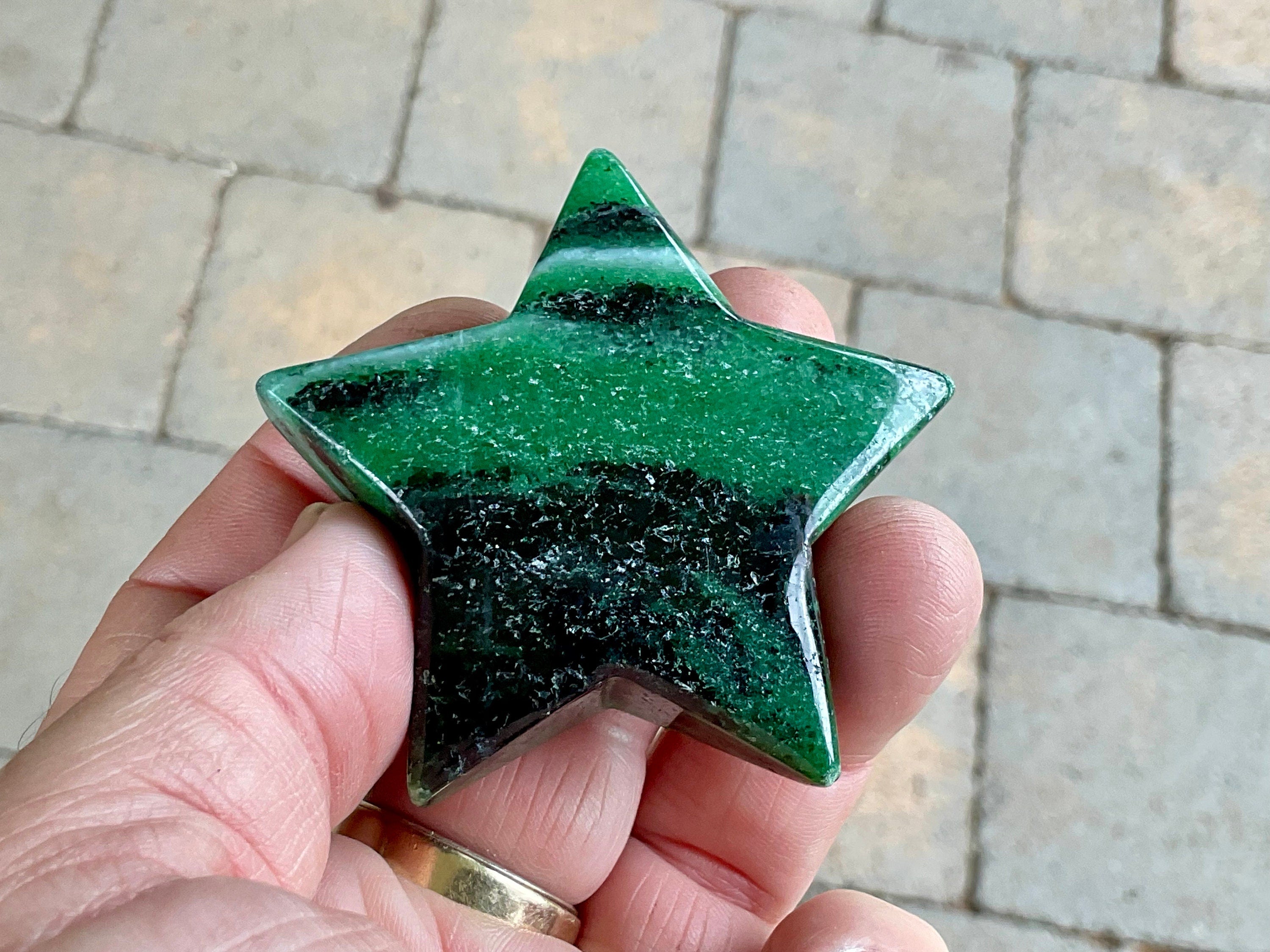 79g Ruby in Zoisite Polished Star 2E